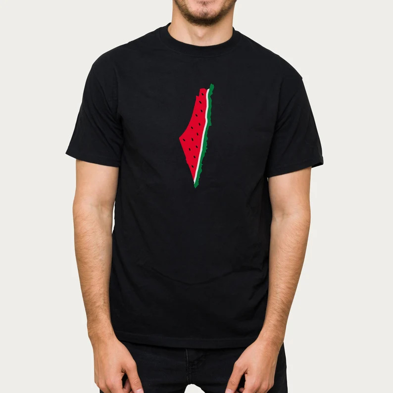 Palestine Watermelon Map T-shirt